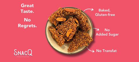Baked and no added sugar Quinoa Crunch (Chocolate Almond) horizontal banner