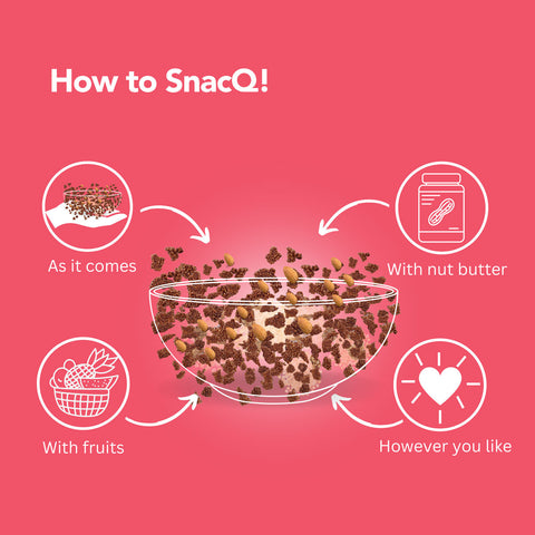 How to SnacQ Quinoa Crunch (Chocolate Almond) square banner