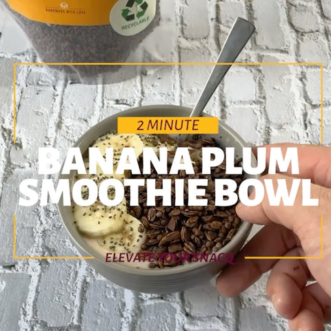 SnacQ Banana Plum Smoothie Bowl