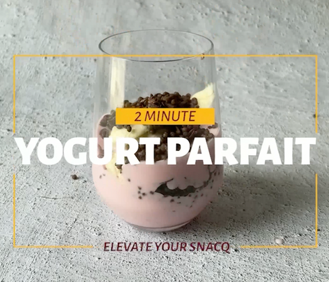 Yogurt Parfait with Dark Chocolate Granola