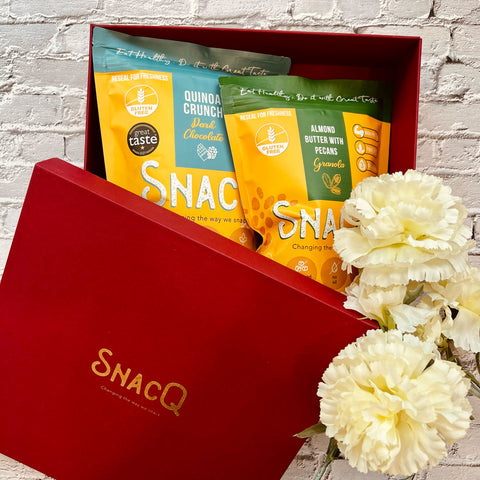 Double the Delight with SnacQ Gift Box Red - 2 Big Packs Inside