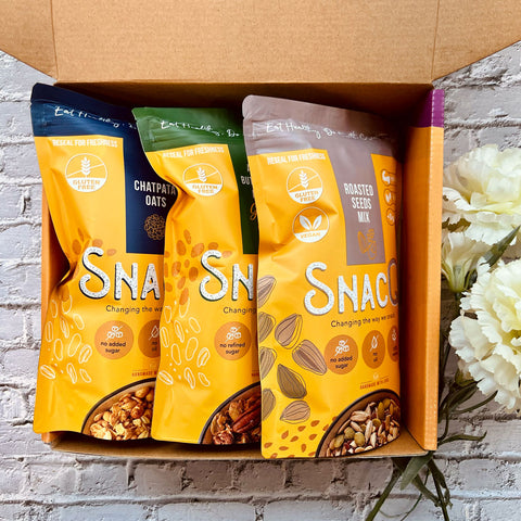 SnacQ Printed Gift Box - 3 Big Packs