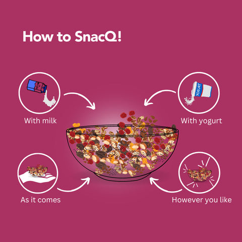 How to SnacQ Berries and Nuts Granola Square Banner