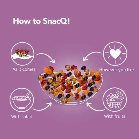 How to SnacQ masala trail mix banner