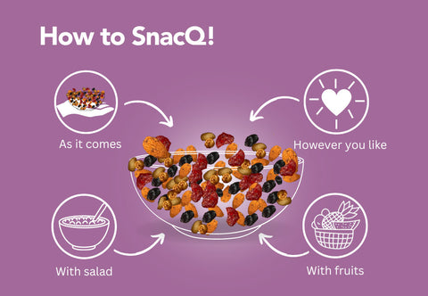 How to SnacQ masala trail mix square banner