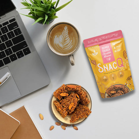 Indulge in guilt-free dessert with Quinoa Crunch (Chocolate Almond) from SnacQ