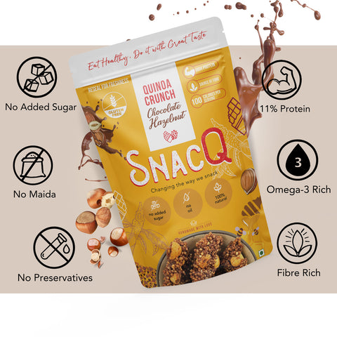 SnacQ Quinoa Crunch (Chocolate Hazelnut) banner