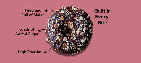 Which is better fried and sugary donut or SnacQ's Quinoa Crunch (Chocolate Almond)