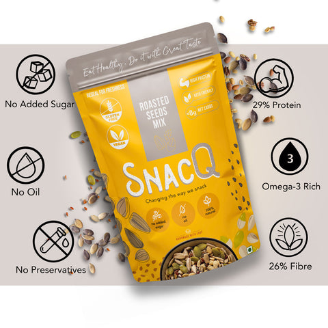 SnacQ roasted seeds mix banner