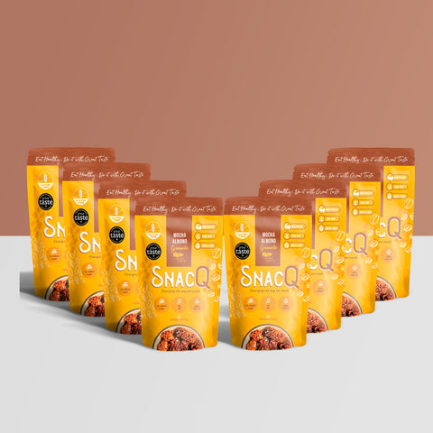 SnacQ mocha almond granola pack of 8