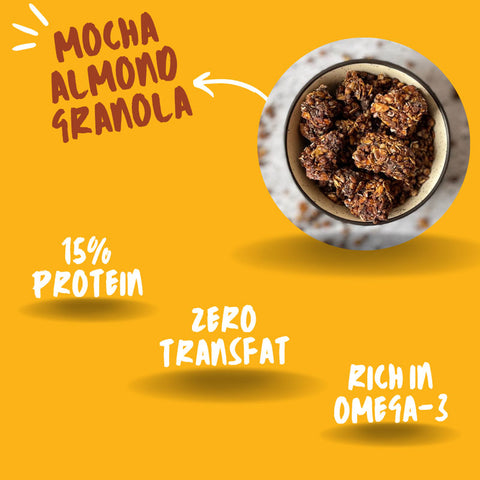 SnacQ Mocha almond granola USP banner